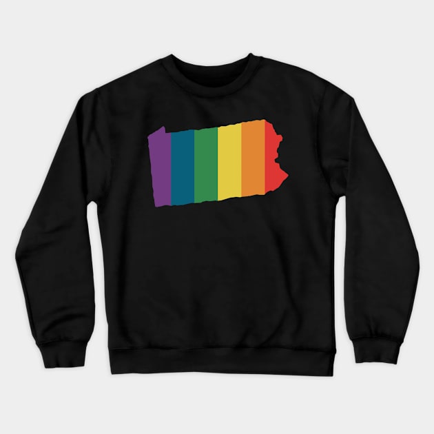 Pennsylvania State Rainbow Crewneck Sweatshirt by n23tees